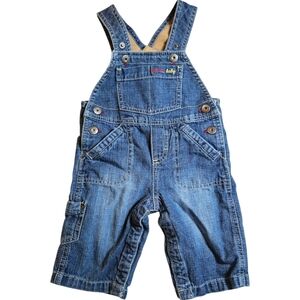 Denim Overalls 100% Cotton Genuine Baby by Oshkosh B'gosh Sz 9 Months Y2K